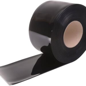 Solid Black 50m PVC Strip Bulk Roll