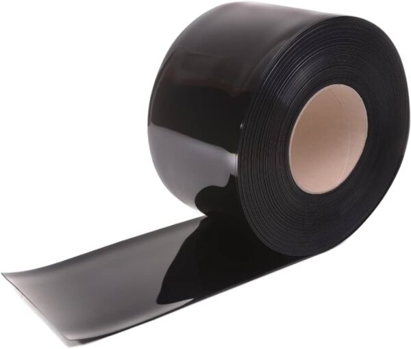 Solid Black 50m PVC Strip Bulk Roll
