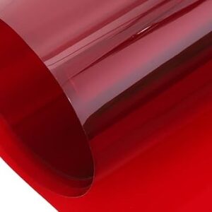 Transparent 50m Red PVC Strip Bulk Roll