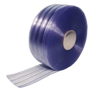 Ribbed 50m Clear PVC Strip Bulk Roll